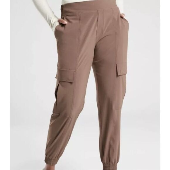 Athleta Chelsea Utility Jogger Mineral Brown Size 6 - Picture 1 of 8